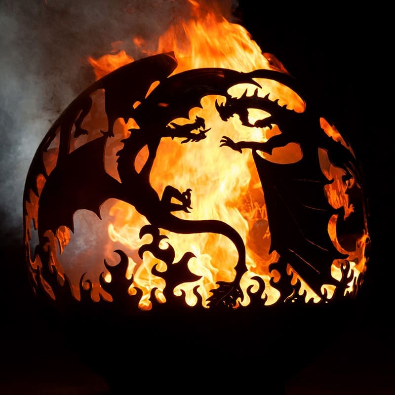 Dragon Firepits The Fire Pit Company, Steel Globe Fire Pit
